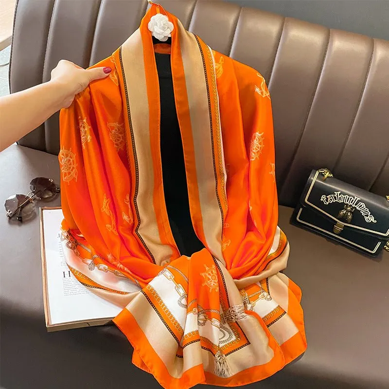 Classic DesignWomen's Vacation Satin Silk Scarf