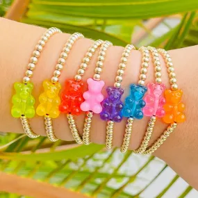 Classic "Gummy Bear" Charm with Tarnish-Free Ball Beads