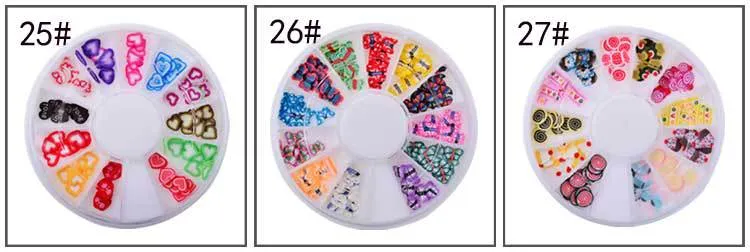 DIY Nail Art Wheel Tips Crystal Glitter Rhinestone 3D Nail Art Decoration Acrylic Diamond Drill
