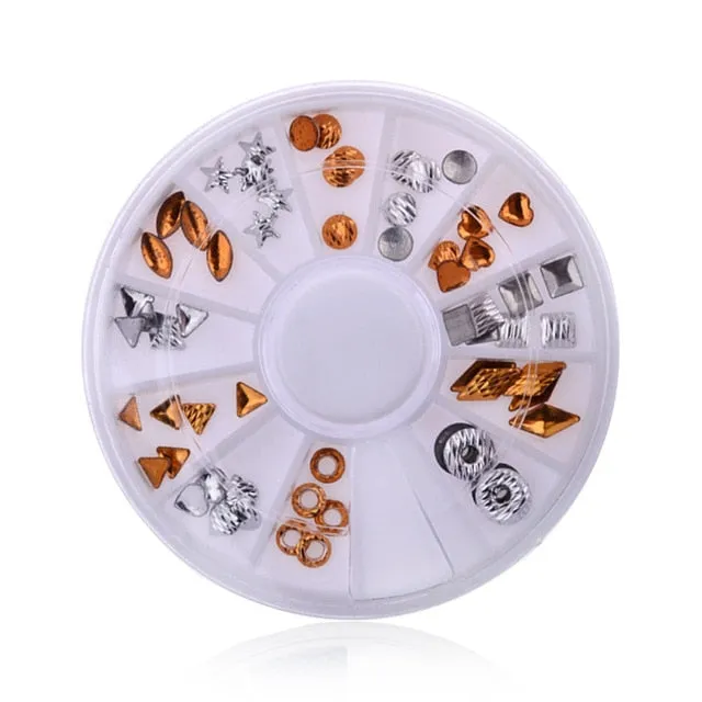 DIY Nail Art Wheel Tips Crystal Glitter Rhinestone 3D Nail Art Decoration Acrylic Diamond Drill