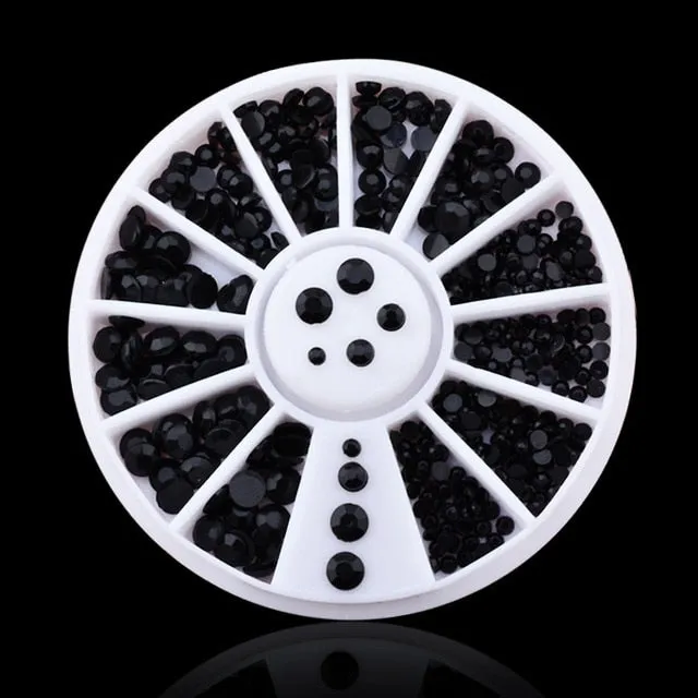 DIY Nail Art Wheel Tips Crystal Glitter Rhinestone 3D Nail Art Decoration Acrylic Diamond Drill