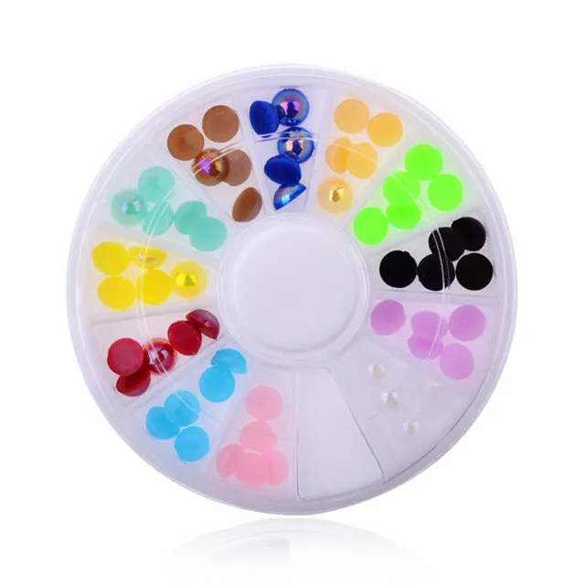 DIY Nail Art Wheel Tips Crystal Glitter Rhinestone 3D Nail Art Decoration Acrylic Diamond Drill