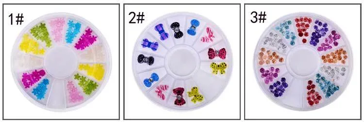 DIY Nail Art Wheel Tips Crystal Glitter Rhinestone 3D Nail Art Decoration Acrylic Diamond Drill