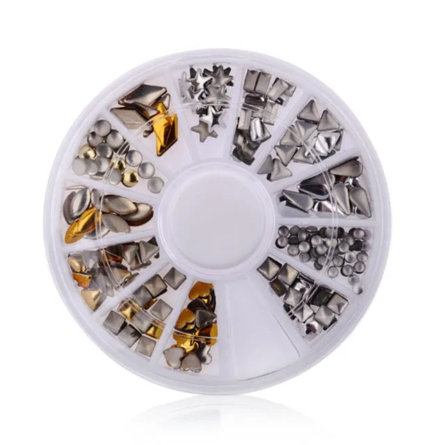 DIY Nail Art Wheel Tips Crystal Glitter Rhinestone 3D Nail Art Decoration Acrylic Diamond Drill