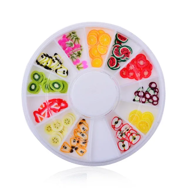 DIY Nail Art Wheel Tips Crystal Glitter Rhinestone 3D Nail Art Decoration Acrylic Diamond Drill