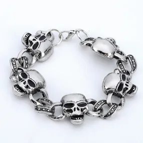 Domineering skull head men's bracelet bracelet