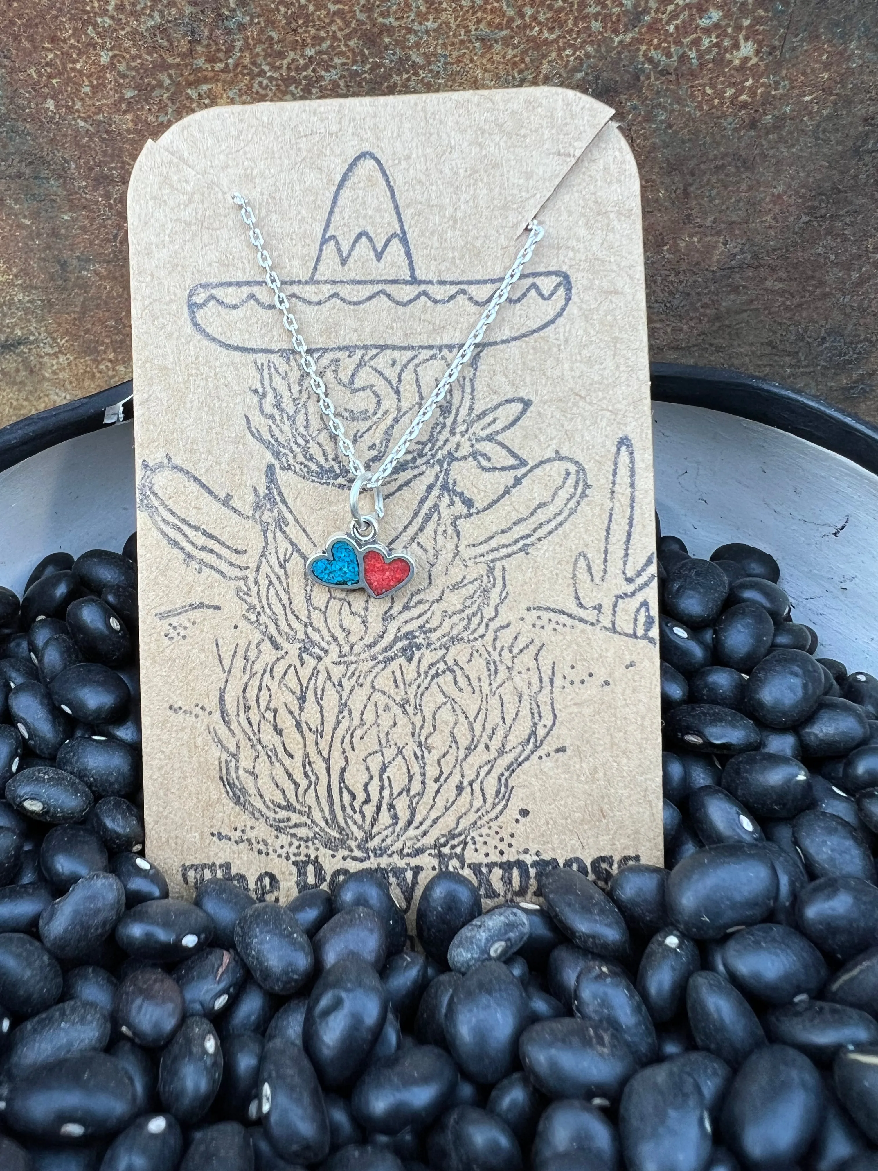 DOOR BUSTER Turquoise Inlay Charm Necklace