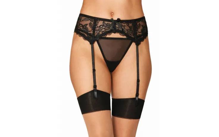 Dreamgirl Lace Garter Belt Black-8735-O/S