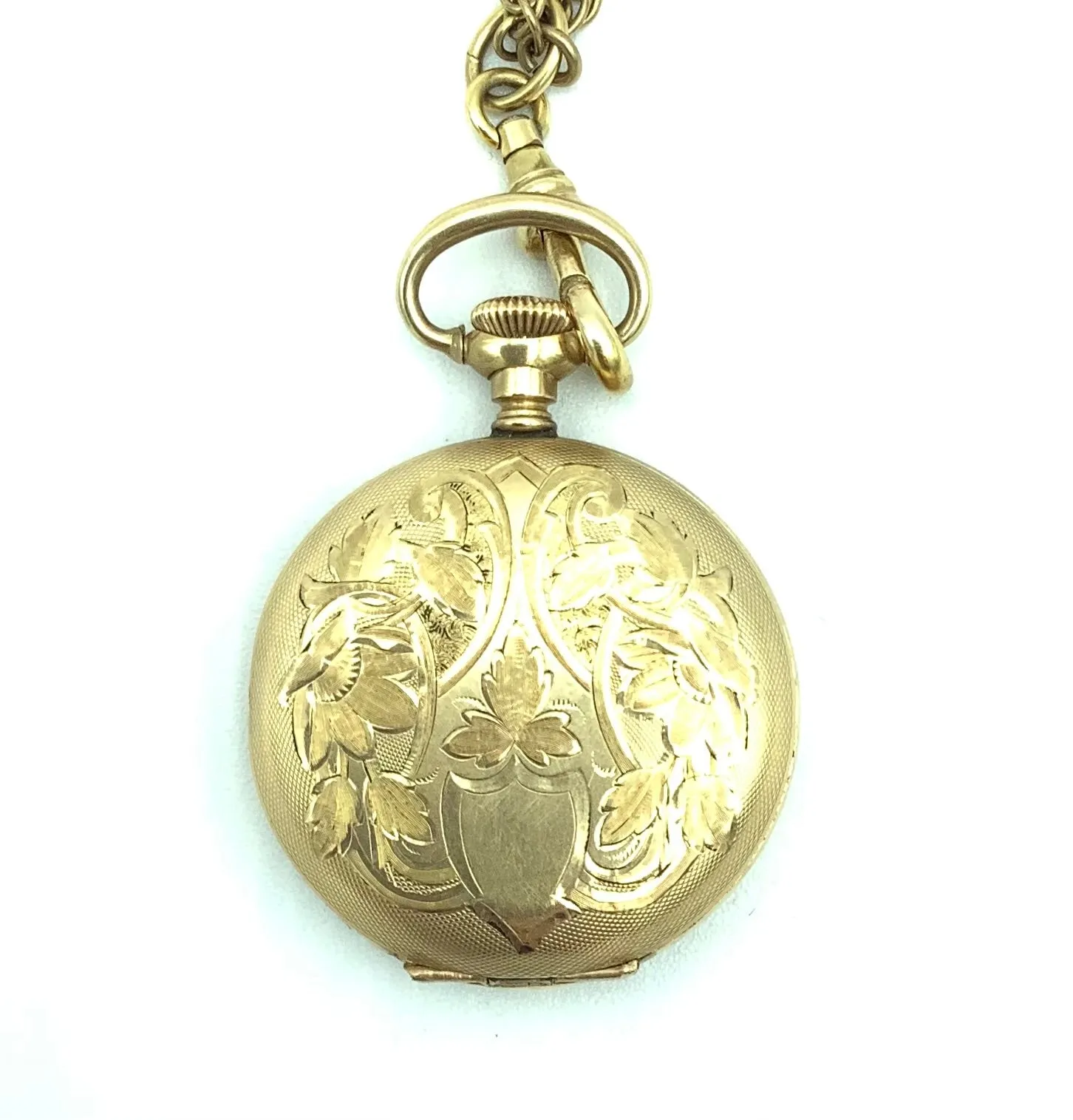 Dueber Gold Pocket Watch With Chain