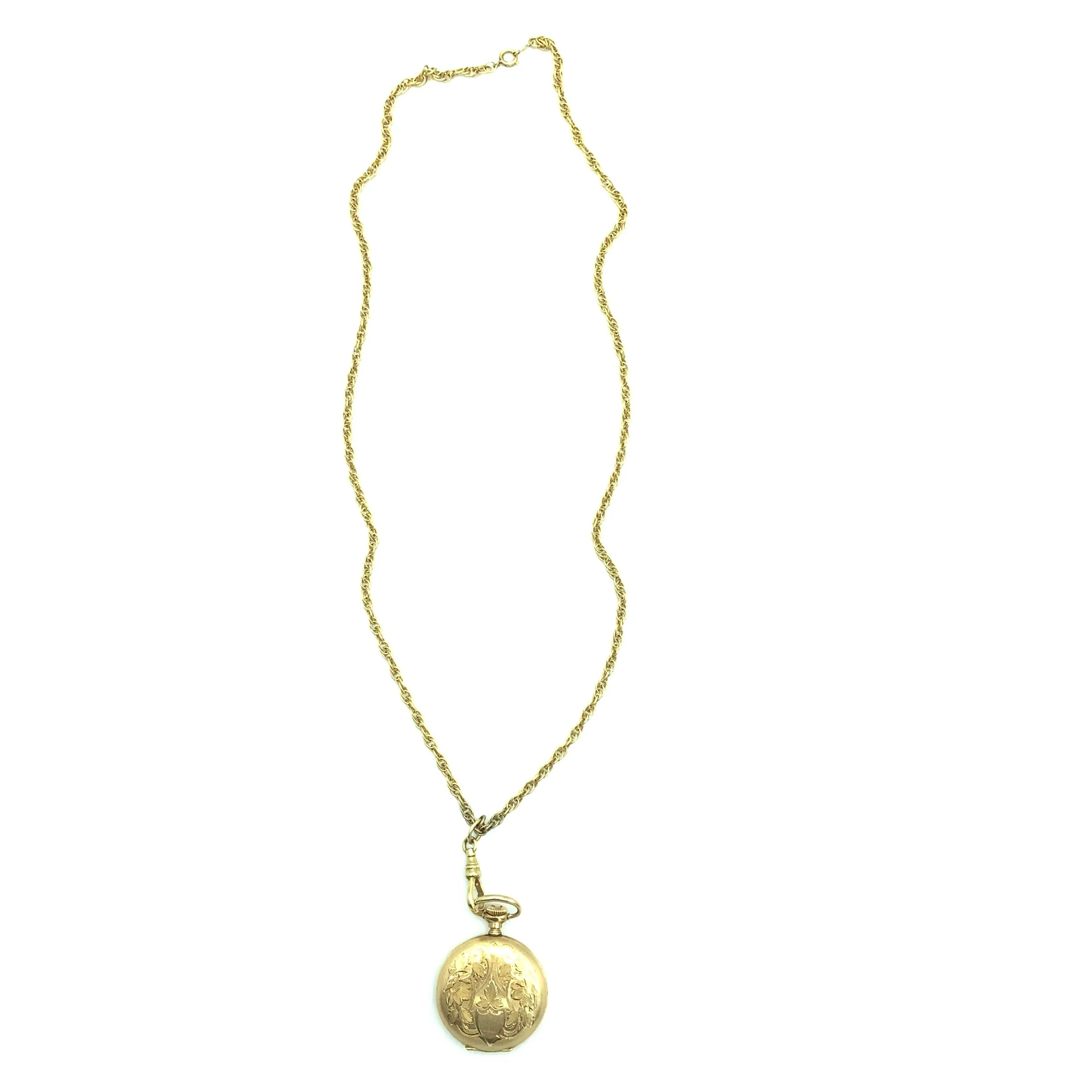 Dueber Gold Pocket Watch With Chain