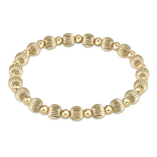 Enewton Dignity Grateful Pattern 6mm Gold Bead Bracelet