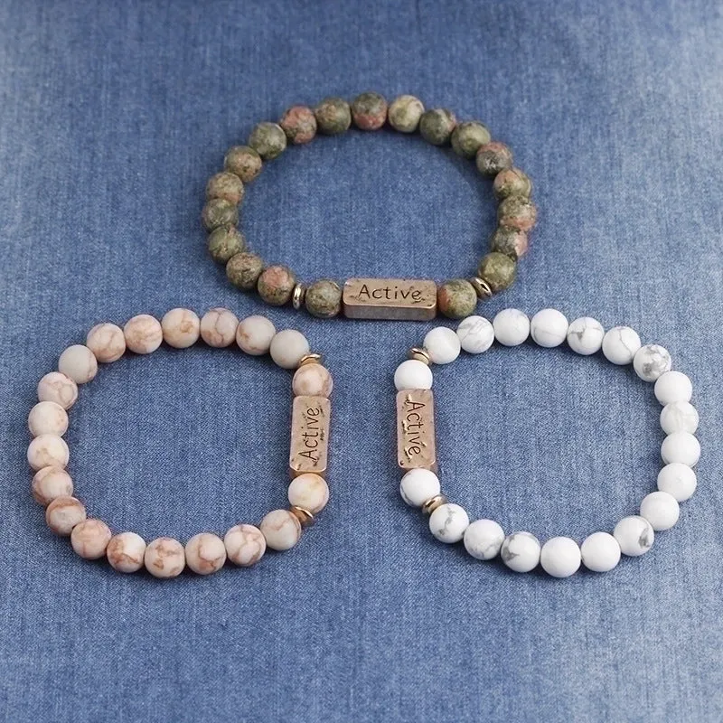 Explosion Bracelet Bracelet Natural Energy Volcano Active Faith Seven-pulse Yoga Colorful Bracelet Wholesale