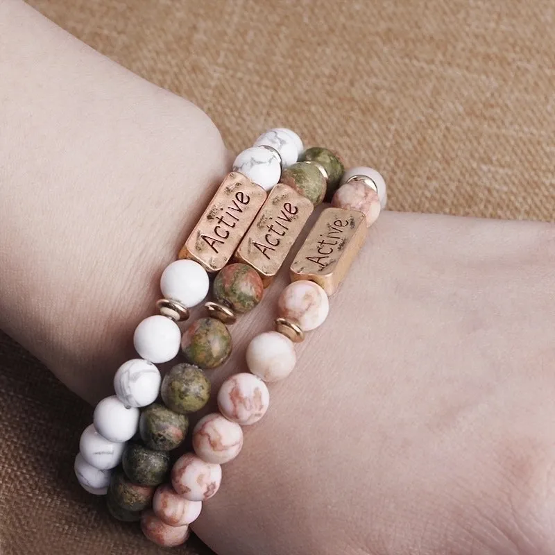Explosion Bracelet Bracelet Natural Energy Volcano Active Faith Seven-pulse Yoga Colorful Bracelet Wholesale