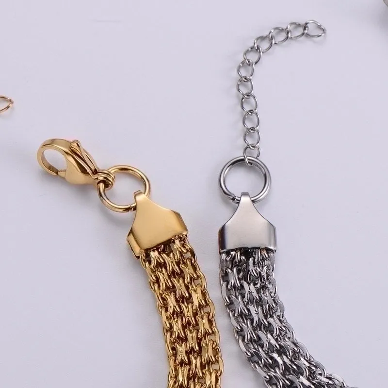 Fashion Titanium Steel Square Bracelet Geometric Simple Bracelet