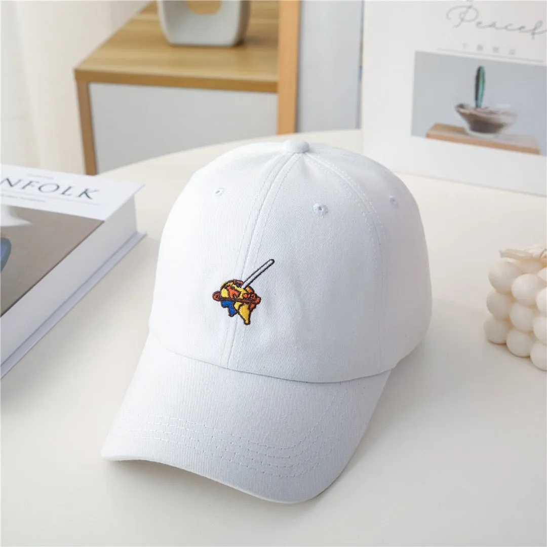 Fashion Women Cap Kpop Style Cartoon Embroidery Bright Baseball Cap For Women High Quality Female Streetwear Sports Hat