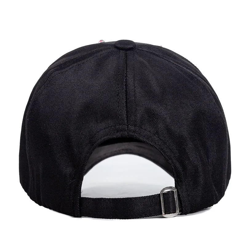 Fashion Women's Hat Butterfly Star Diamond Baseball Cap Female Outdoor Adjustable Streetwear Cap