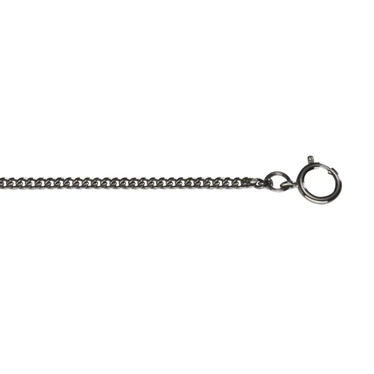 Flat Curb Watch Chain,R Hematite