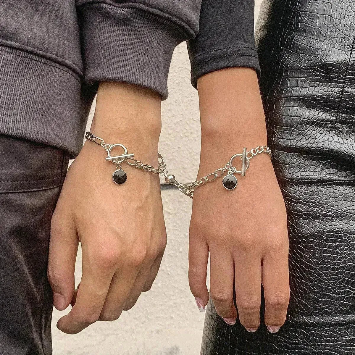 Geometric OT Buckle Metal Cool Hip-hop Bracelet