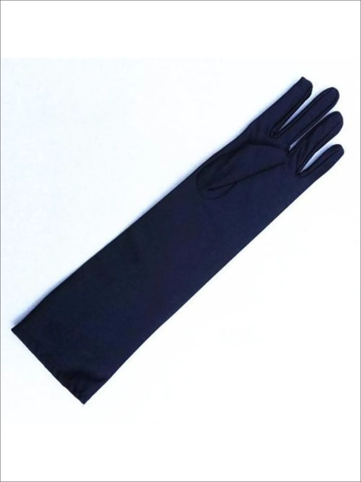 Girls Satin Black Dress Up Gloves