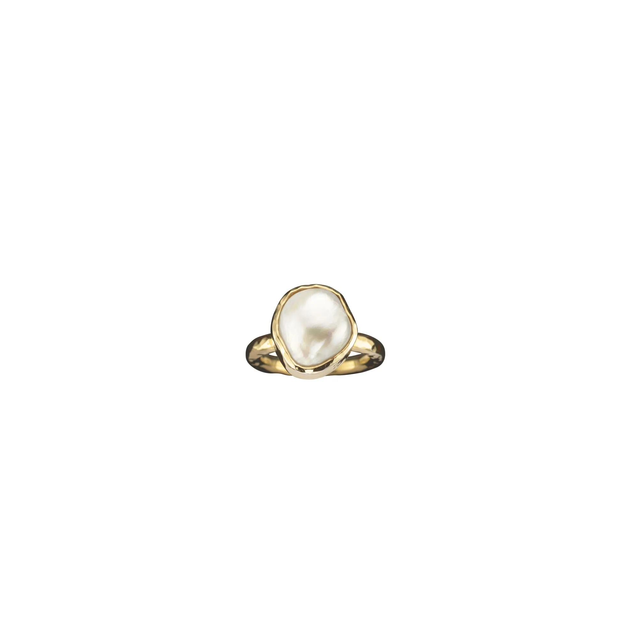 Gold Moonlight Pearl Ring