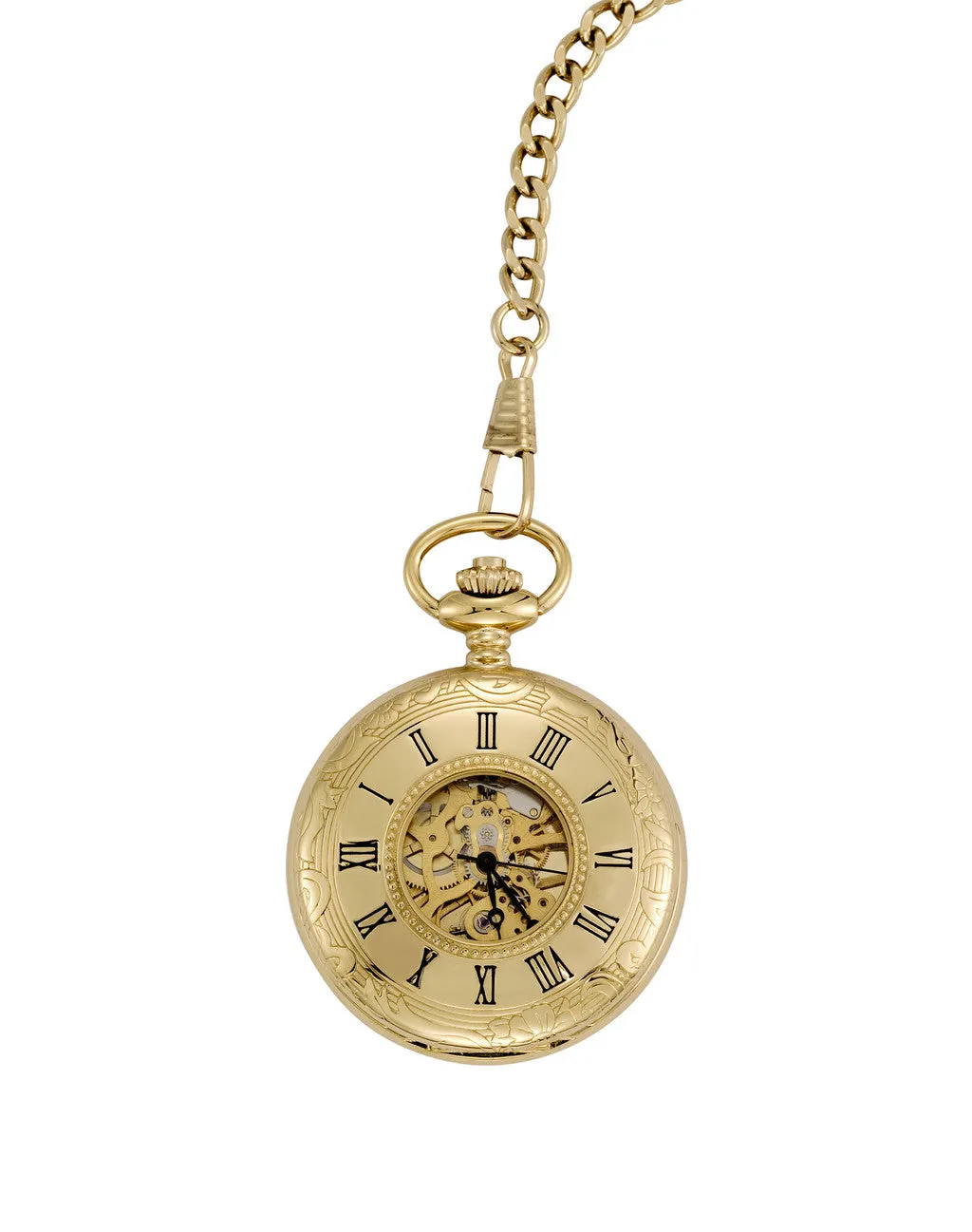 Gold Plated Half Hunter Pocket Watch