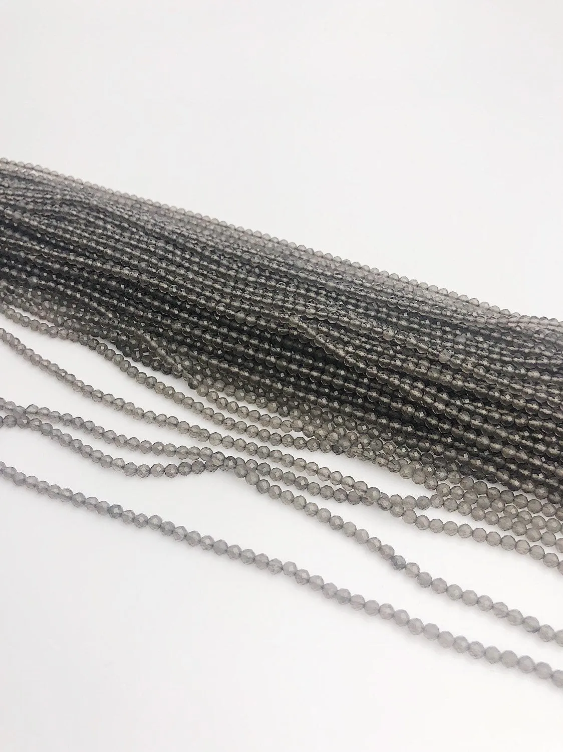 HALF OFF SALE - Gray Moonstone Gemstone Beads, Full Strand, Semi Precious Gemstone, 13"