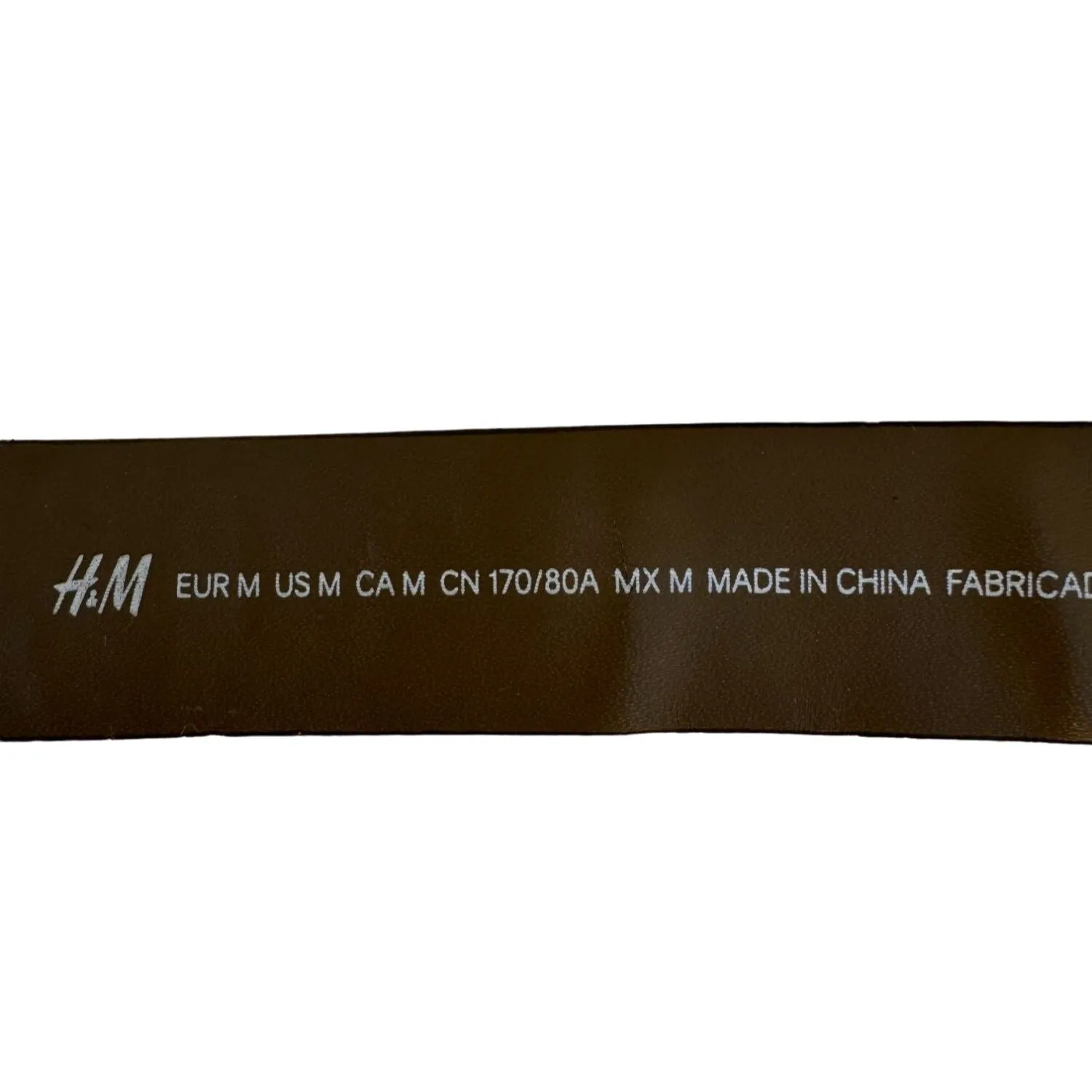 H&M Men's Adjustable Leather Belt Brown Tan Acorn Color US Euro Medium 796220