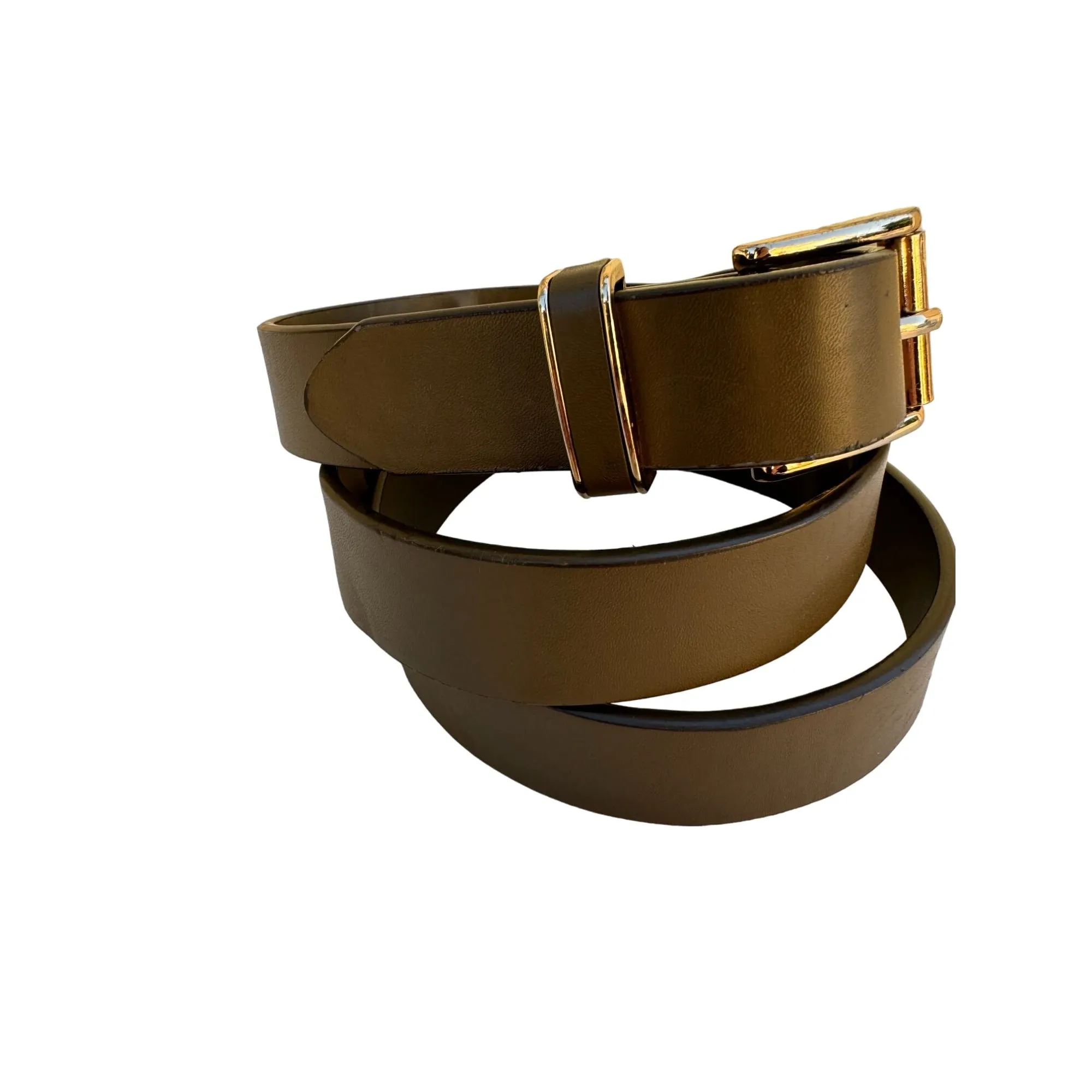 H&M Men's Adjustable Leather Belt Brown Tan Acorn Color US Euro Medium 796220