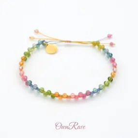 Hand Woven Sapphire Color Gradient Macaron Bracelet