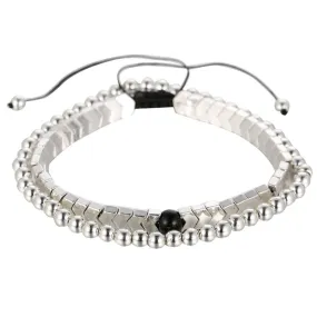 Hand-woven UFO 4mm Copper Bead Two-piece Suit Bracelet  Accessories