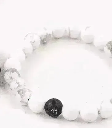 Handmade Black Lava Seven Chakra Healing Balance Beaded Bracelet