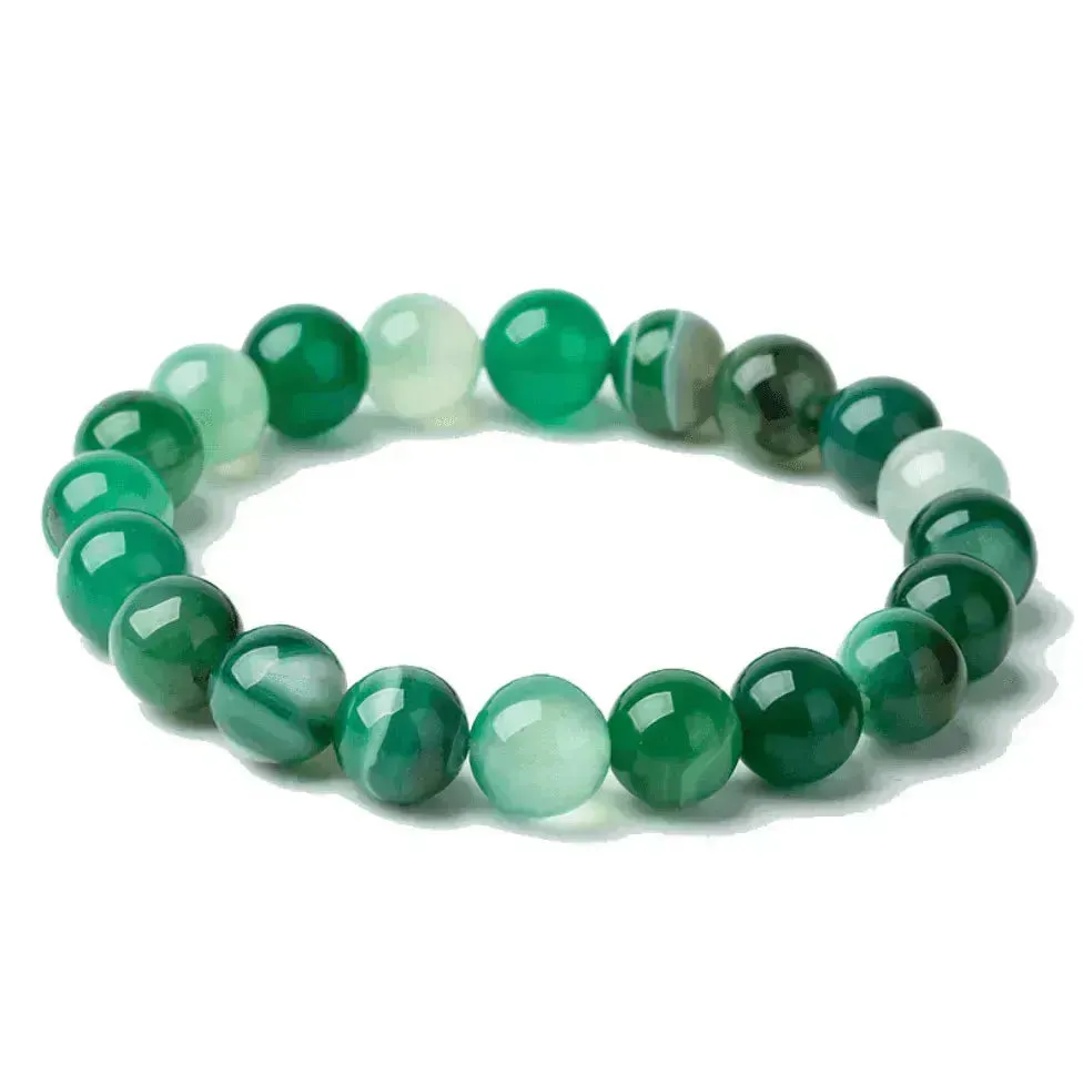 Handmade Black Lava Seven Chakra Healing Balance Beaded Bracelet