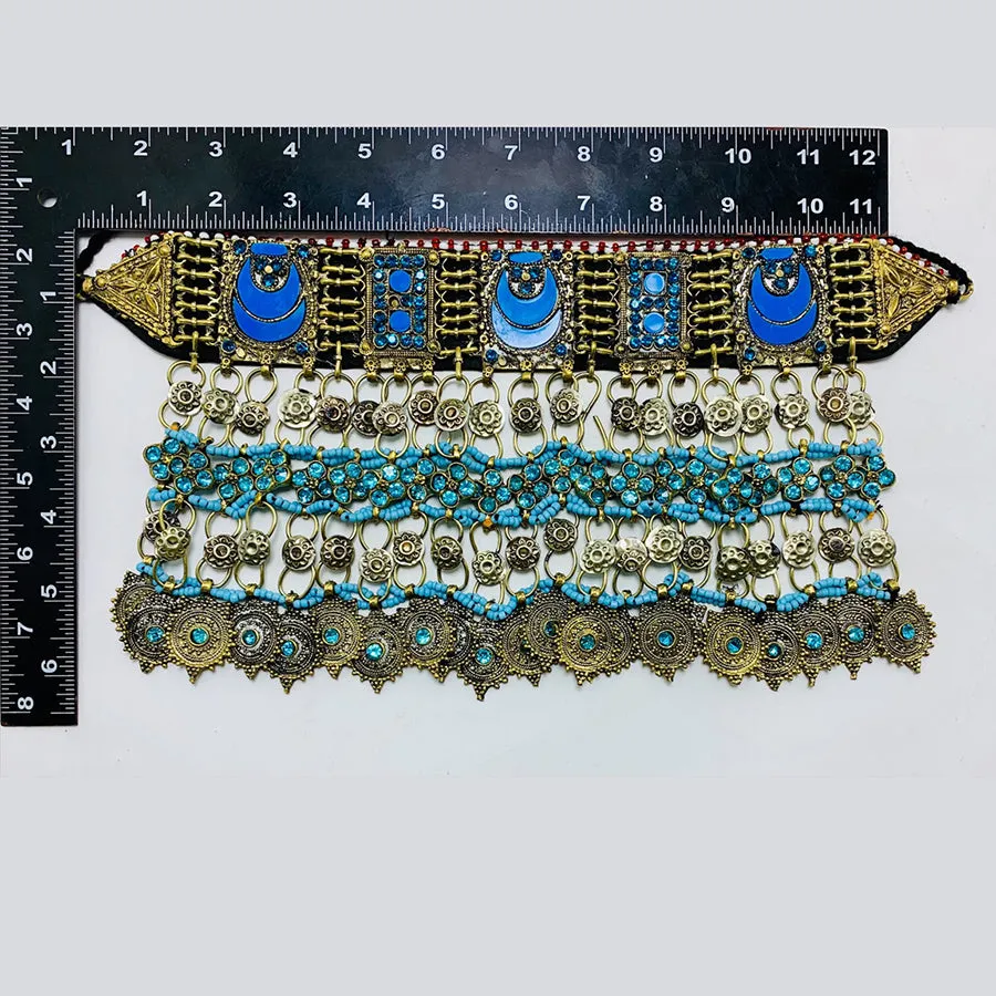 Handmade Tribal Turquoise Stone Choker Necklace