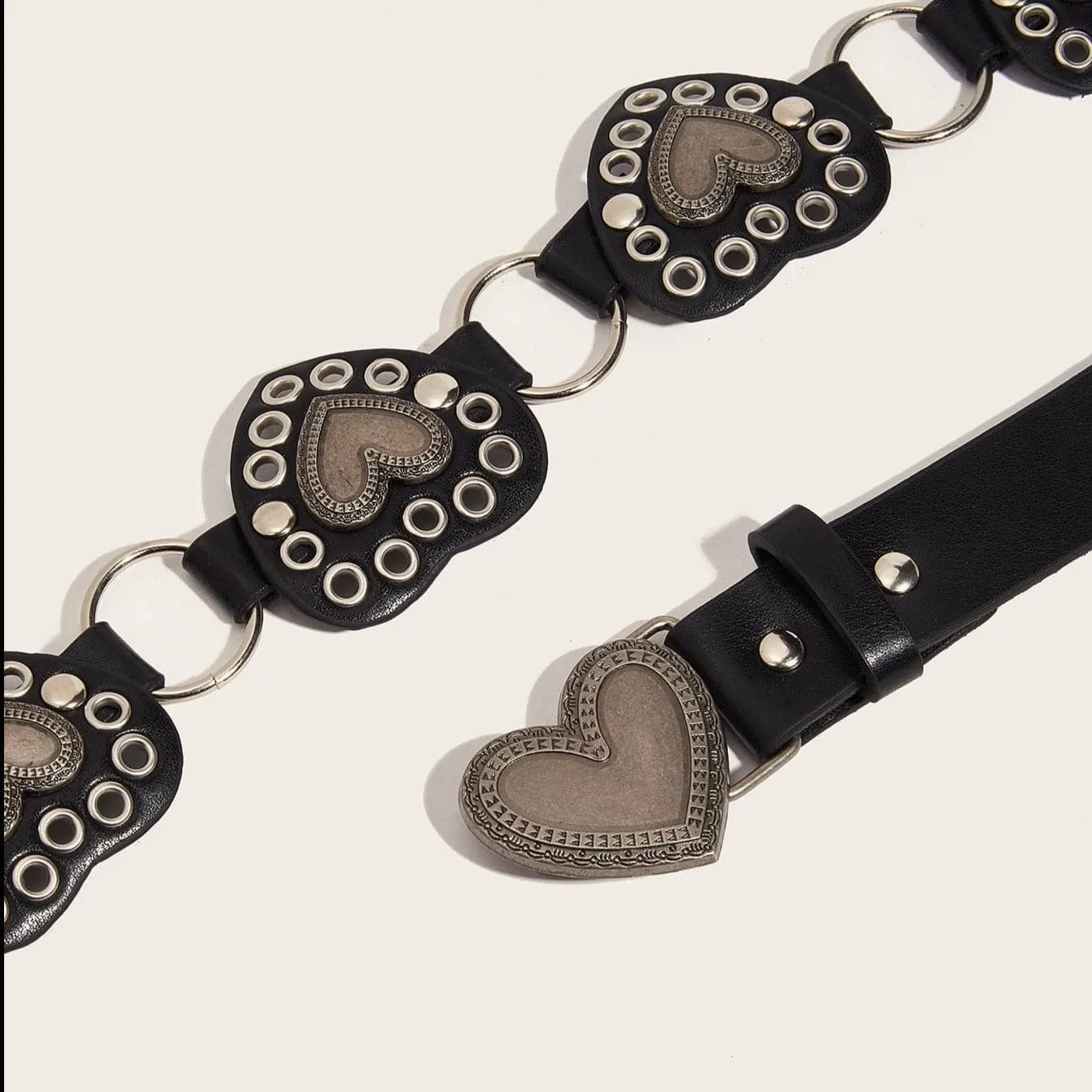 Heart o ring hollow out belt