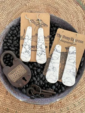 Howlite Slab Earrings