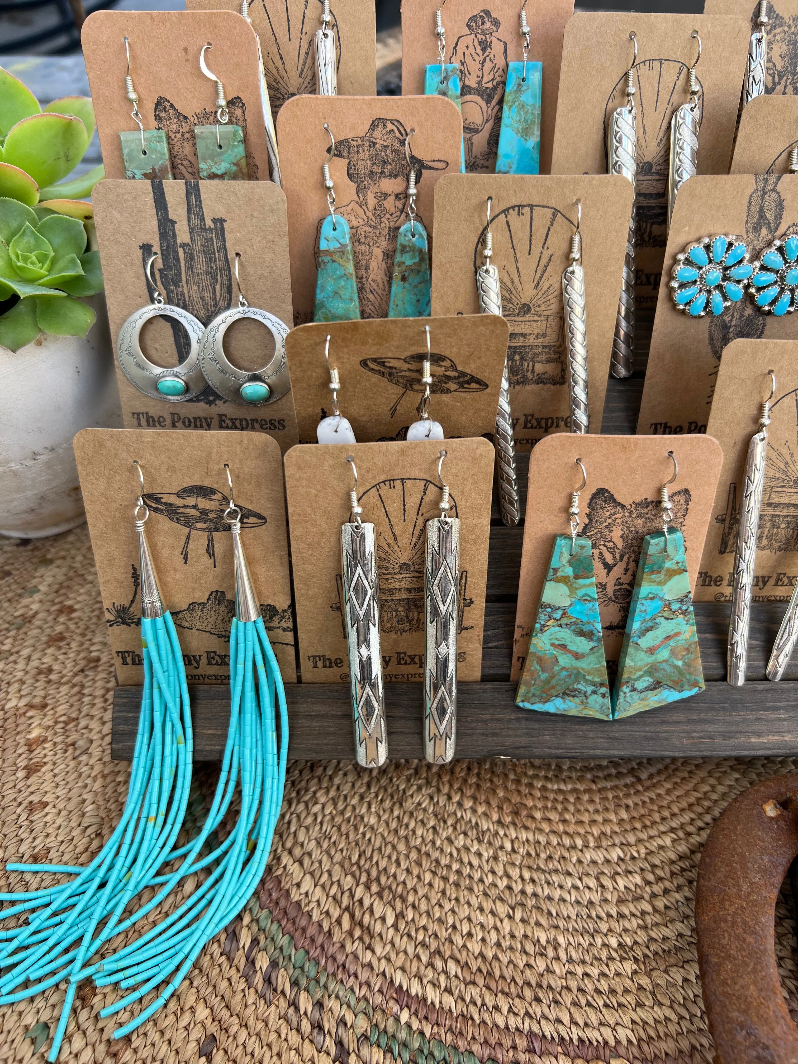 Howlite Slab Earrings