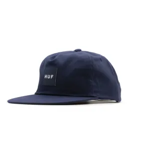 Huf Box Logo Snapback Cap - Navy