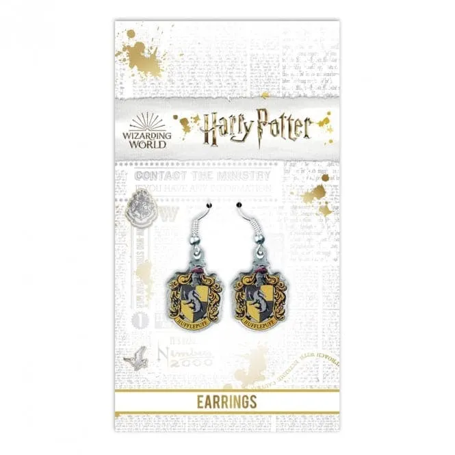 Hufflepuff Crest Drop Earrings