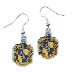 Hufflepuff Crest Drop Earrings