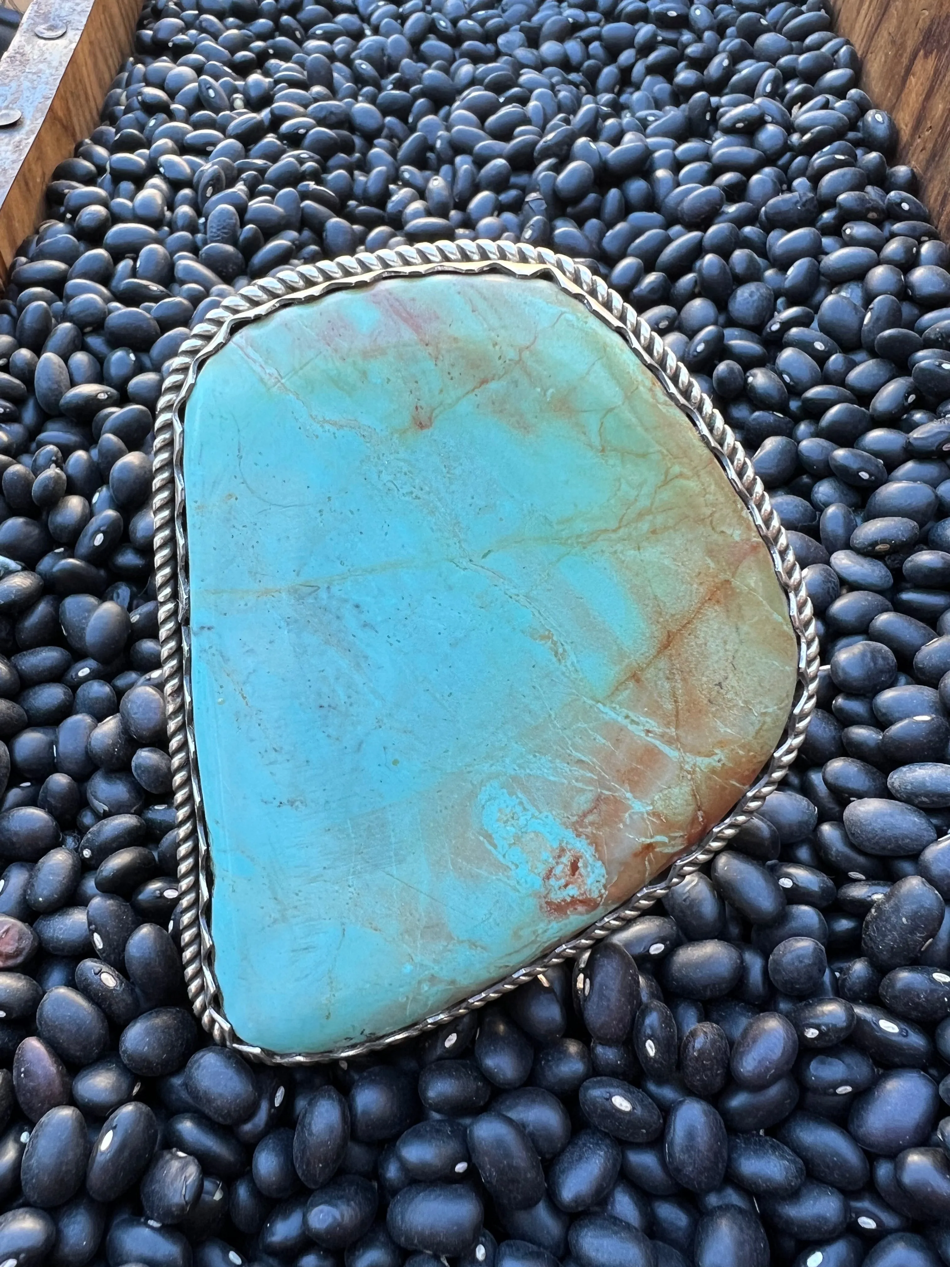 Huge blue Turquoise Slab Cuff