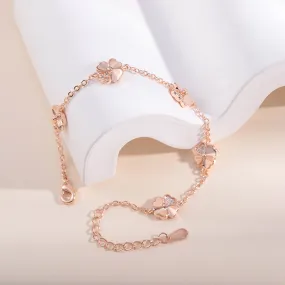 Ins Niche Simple Rose Gold Flower Bracelet