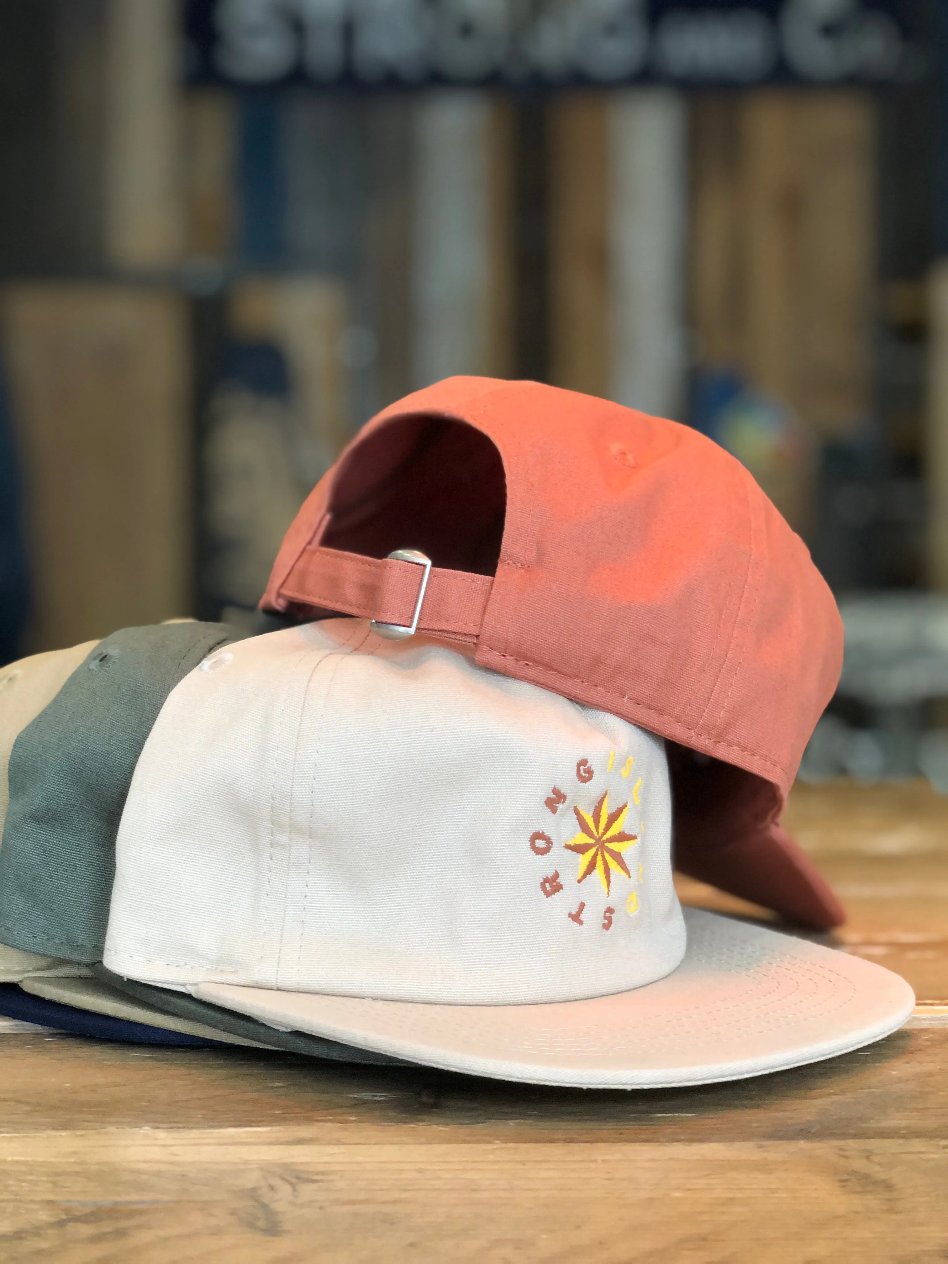 Island Star // 5 Panel Organic Cap - Olive Green