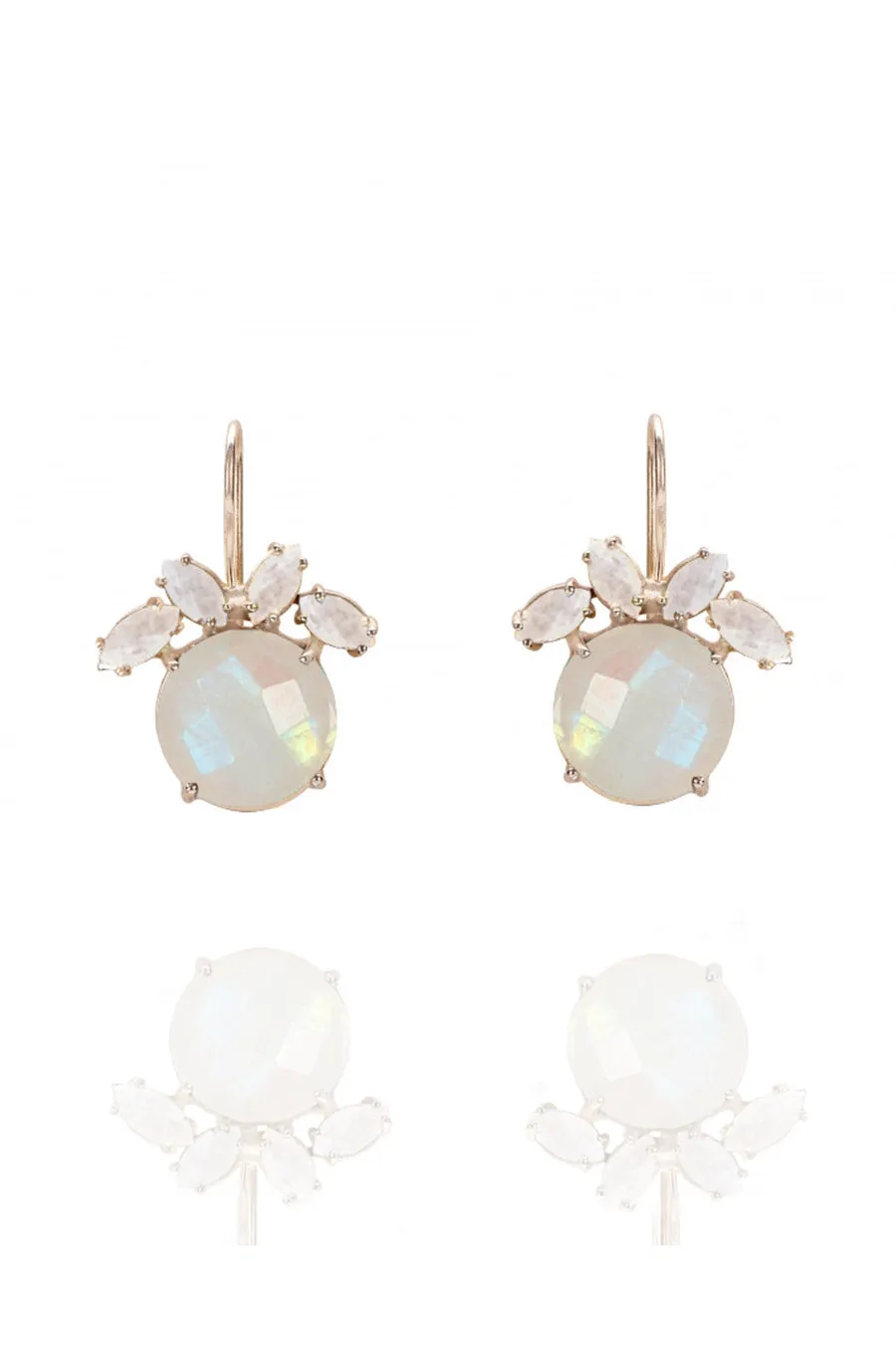Ivory Moonstone Drop Earrings