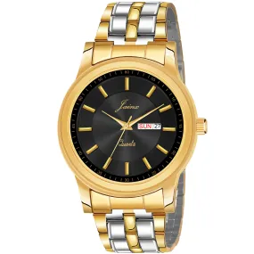 Jainx Premium Day & Date Feature Black Dial Analogue Watch For Men - JM1177