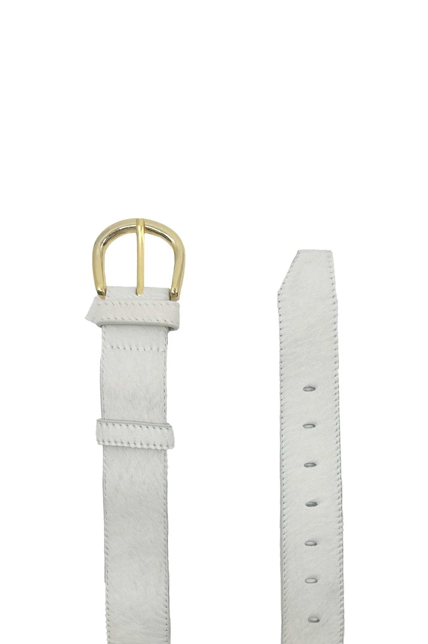 Jeans belt White Cowhide