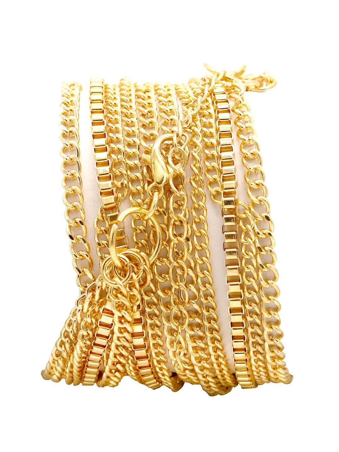 Joker & Witch Gold Chain Party Chic Analog Gold Dial Women's Watch (Amwww88)