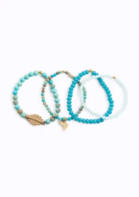 Juju Set of Four - Aqua