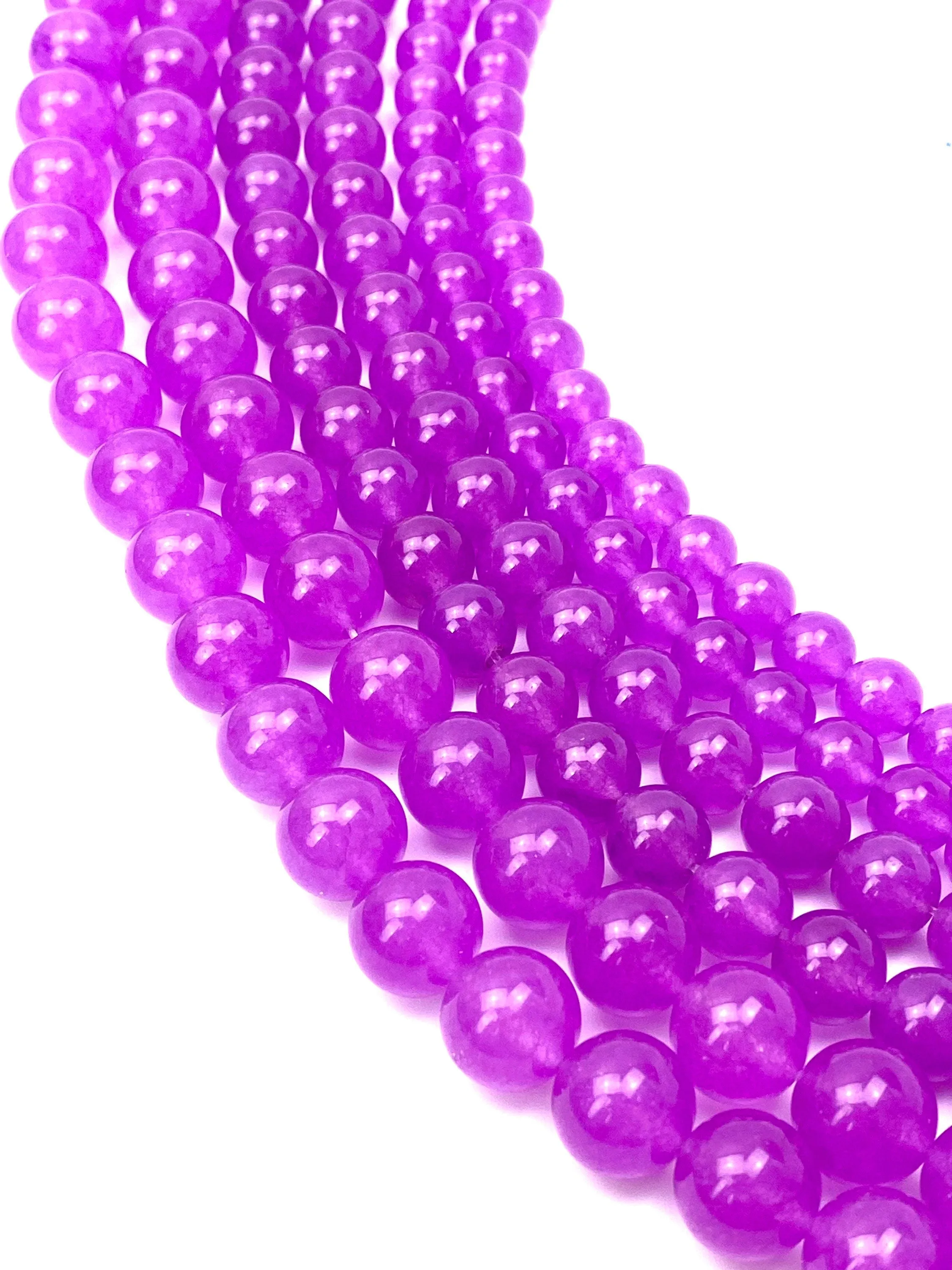 Karen, light purple jade bead strand, SKU#A29
