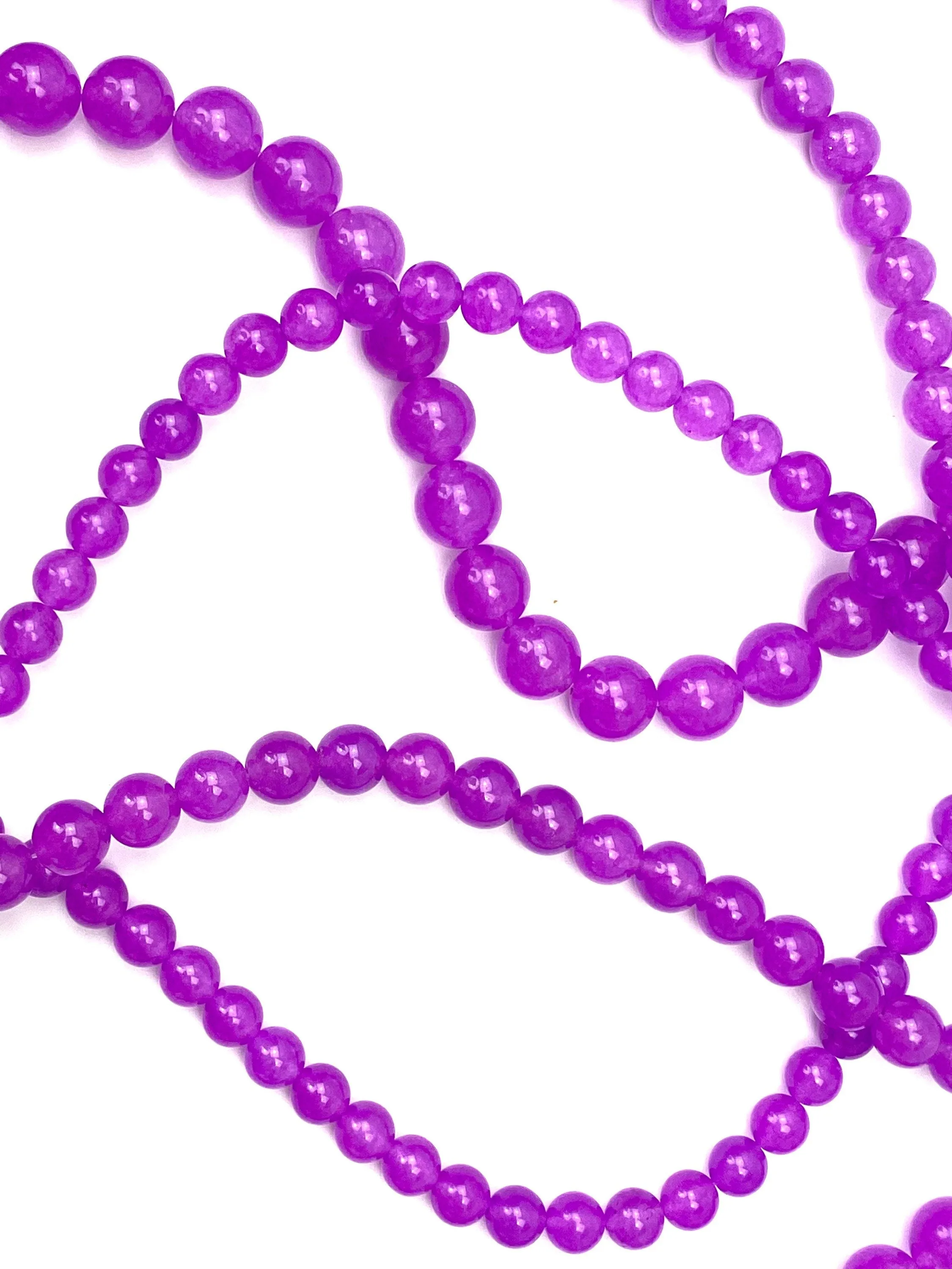 Karen, light purple jade bead strand, SKU#A29