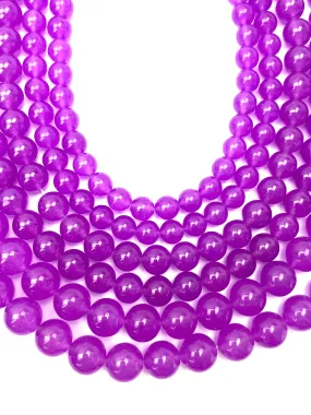 Karen, light purple jade bead strand, SKU#A29